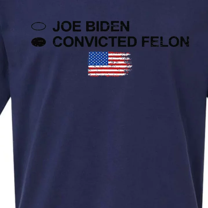 Joe Biden Vs Convicted Felon Funny Ballot Paper Voting Humor Sueded Cloud Jersey T-Shirt