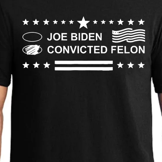 Joe Biden Vs Convicted Felon Funny Ballot Paper Voting Humor Pajama Set