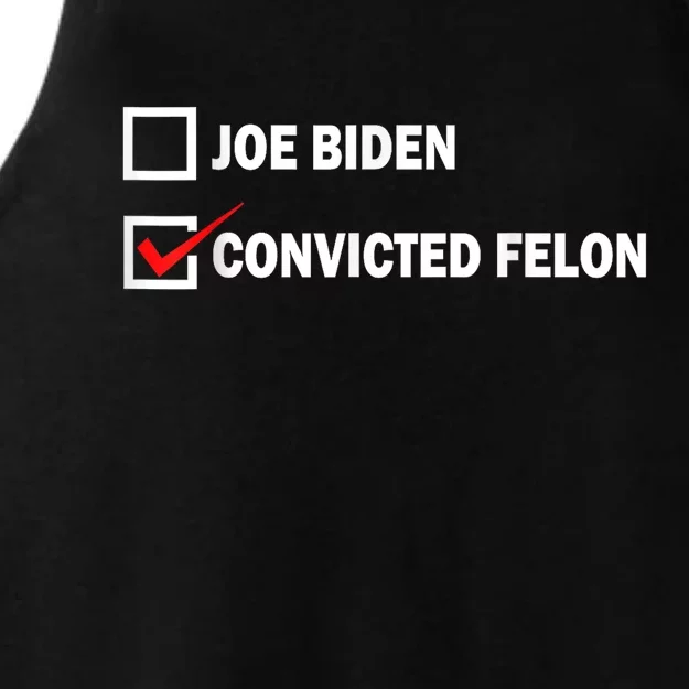 Joe Biden Vs Convicted Felon Funny Pro Trump 2024 Ladies Tri-Blend Wicking Tank