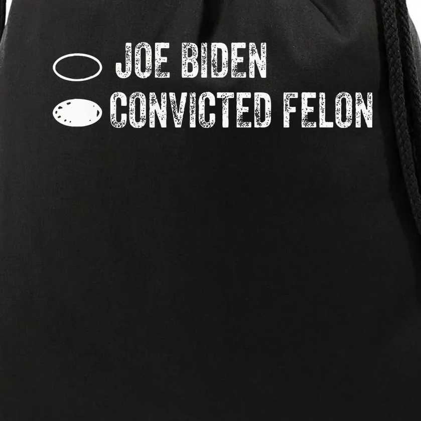 Joe Biden Vs Convicted Felon Ballot Paper Voting For Trump Drawstring Bag