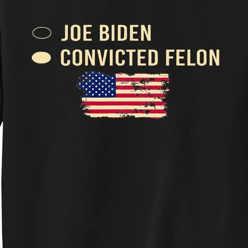 Joe Biden Vs Convicted Felon Funny Ballot Paper Voting Sweatshirt