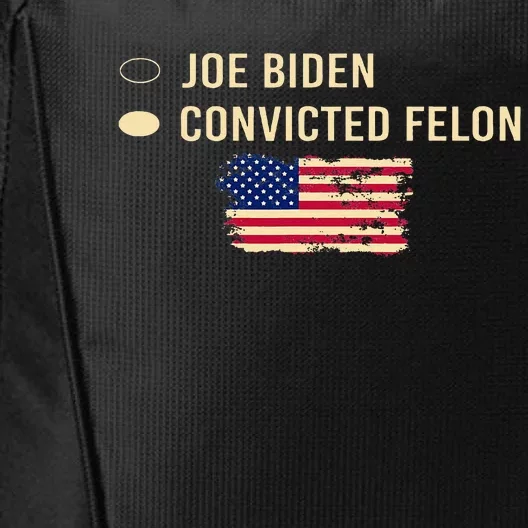 Joe Biden Vs Convicted Felon Funny Ballot Paper Voting City Backpack