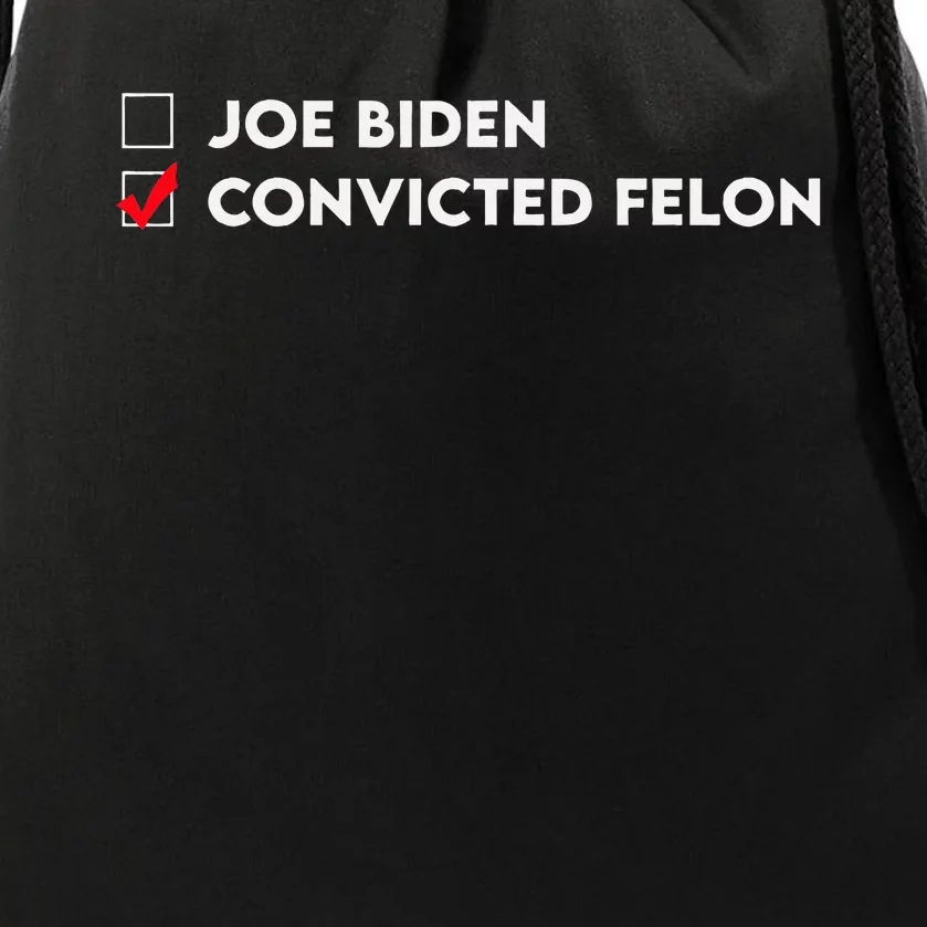 Joe Biden Vs Convicted Felon Funny Ballot Paper Voting Humor Drawstring Bag