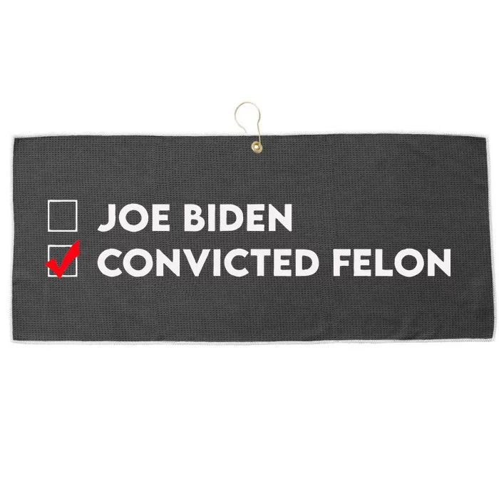 Joe Biden Vs Convicted Felon Funny Ballot Paper Voting Humor Large Microfiber Waffle Golf Towel