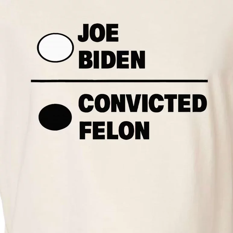 Joe Biden Vs Convicted Felon Funny Paper Ballot Voting Humor Garment-Dyed Women's Muscle Tee