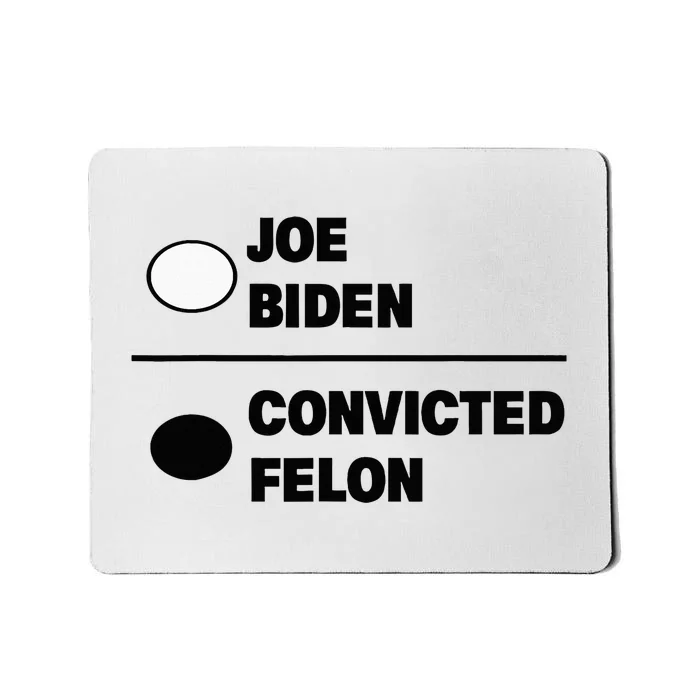 Joe Biden Vs Convicted Felon Funny Paper Ballot Voting Humor Mousepad