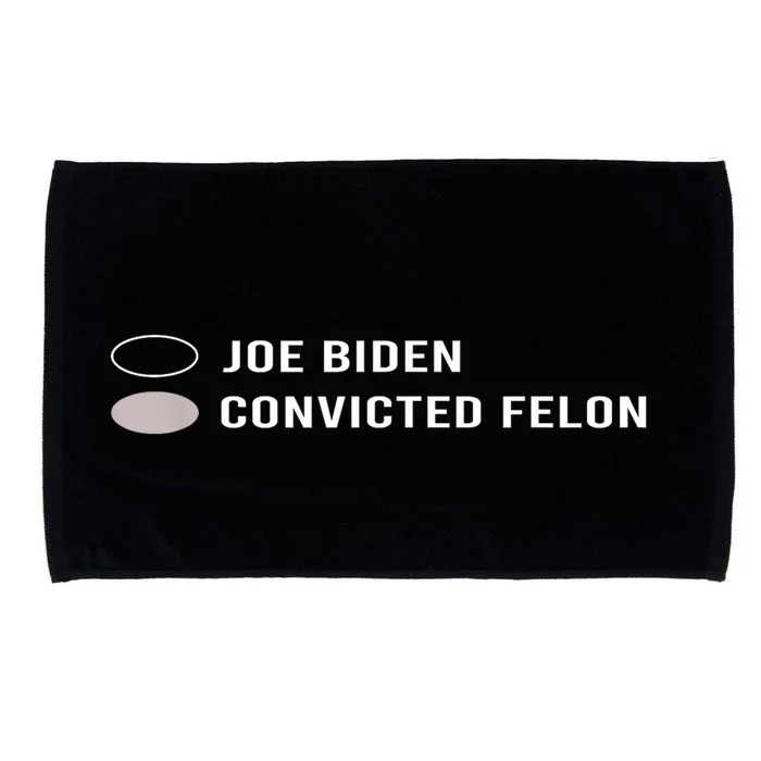 Joe Biden Vs Convicted Felon Funny Ballot Paper Voting Humor Microfiber Hand Towel