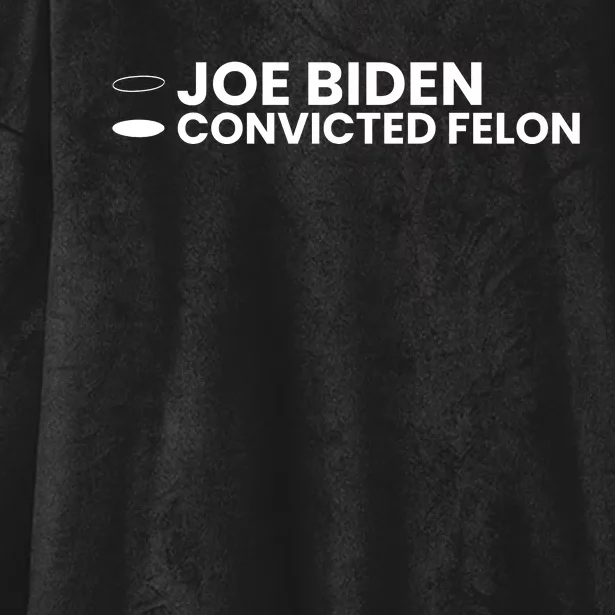 Joe Biden Vs Convicted Felon Funny Ballot Paper Voting Humor Hooded Wearable Blanket