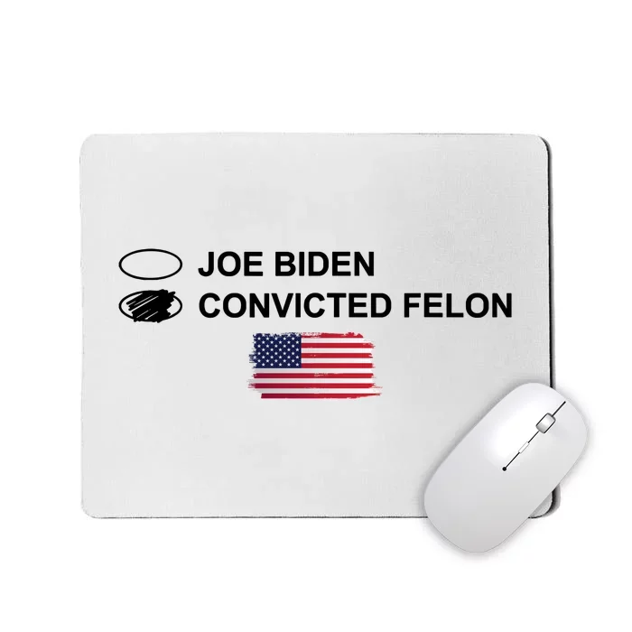 Joe Biden Vs Convicted Felon Funny Ballot Paper Voting Humor Mousepad