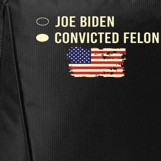 Joe Biden Vs Convicted Felon Funny Ballot Paper Voting Humor City Backpack