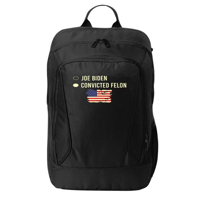 Joe Biden Vs Convicted Felon Funny Ballot Paper Voting Humor City Backpack