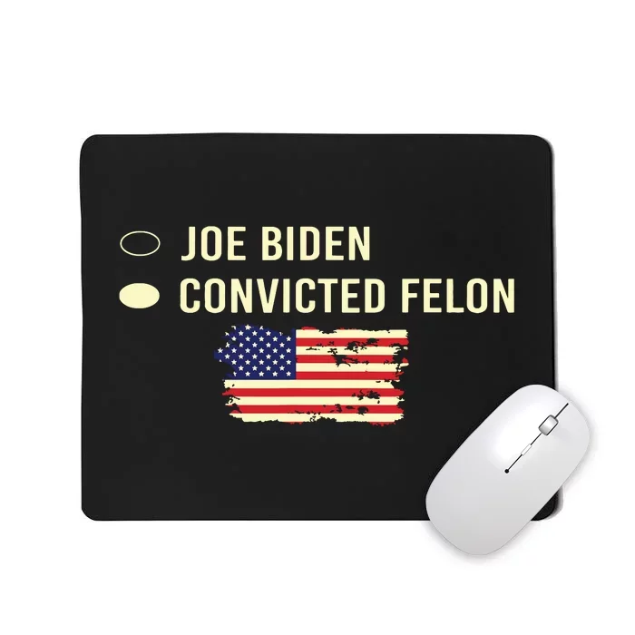 Joe Biden Vs Convicted Felon Funny Ballot Paper Voting Humor Mousepad