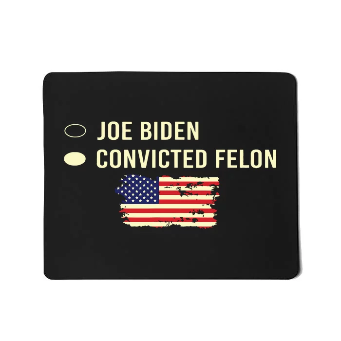 Joe Biden Vs Convicted Felon Funny Ballot Paper Voting Humor Mousepad