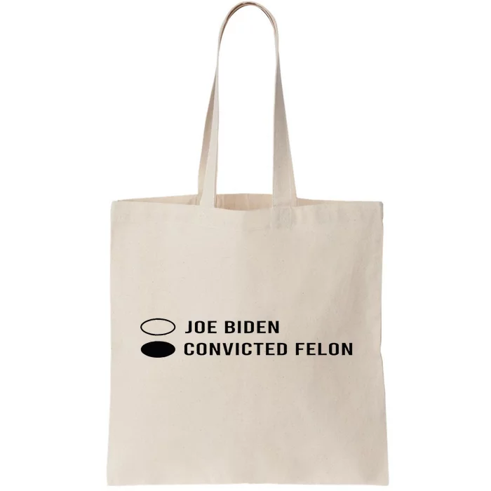 Joe Biden Vs Convicted Felon Funny Ballot Paper Voting Humor Tote Bag