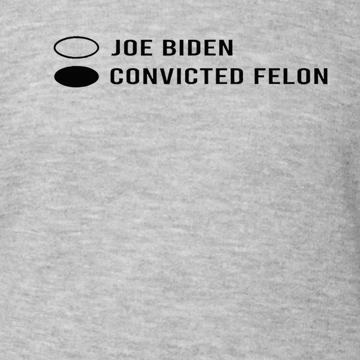 Joe Biden Vs Convicted Felon Funny Ballot Paper Voting Humor Toddler Sweatshirt