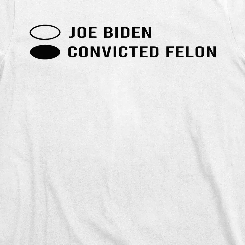 Joe Biden Vs Convicted Felon Funny Ballot Paper Voting Humor T-Shirt