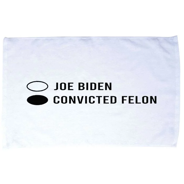 Joe Biden Vs Convicted Felon Funny Ballot Paper Voting Humor Microfiber Hand Towel