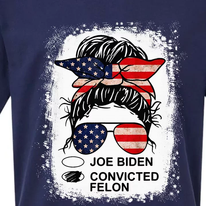 Joe Biden Vs Convicted Felon Funny Ballot Paper Voting Humor Sueded Cloud Jersey T-Shirt