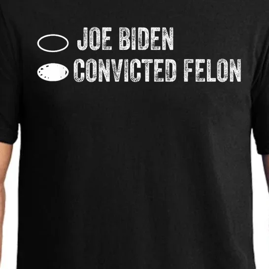 Joe Biden Vs Convicted Felon Ballot Paper Voting For Trump Pajama Set