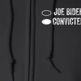 Joe Biden Vs Convicted Felon Ballot Paper Voting For Trump Full Zip Hoodie