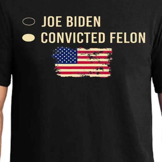 Joe Biden Vs Convicted Felon Funny Ballot Paper Voting Humor Pajama Set