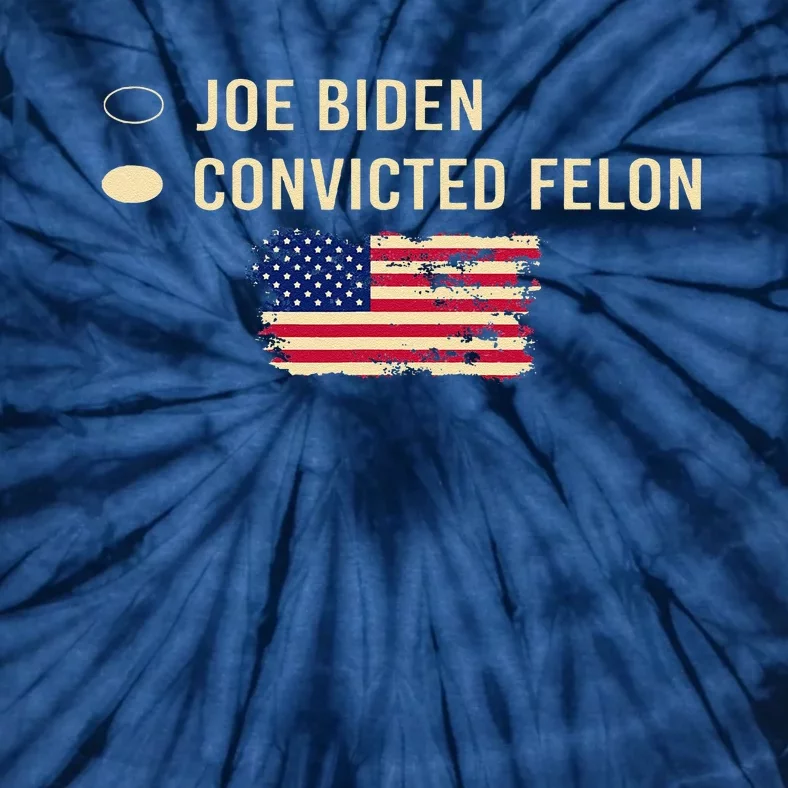 Joe Biden Vs Convicted Felon Funny Ballot Paper Voting Humor Tie-Dye T-Shirt