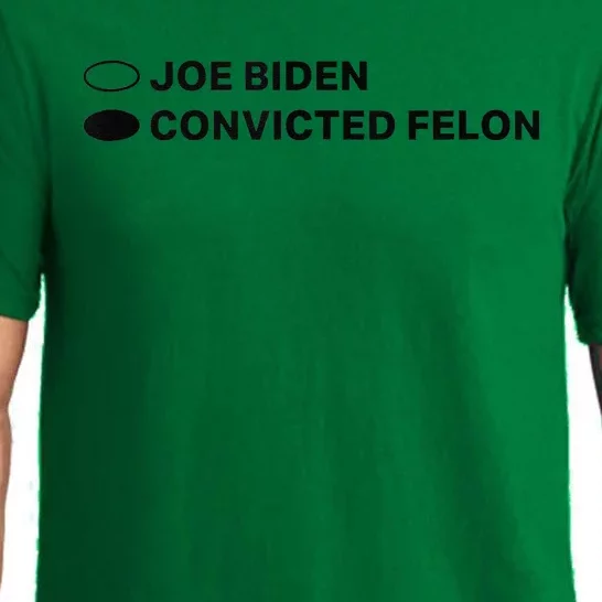 Joe Biden Vs Convicted Felon Humorous Patriot Statement Pajama Set