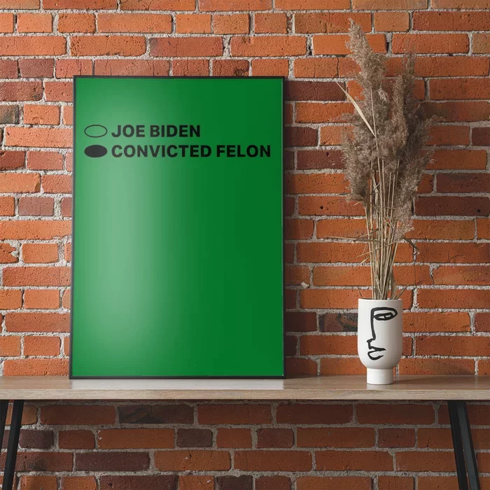 Joe Biden Vs Convicted Felon Humorous Patriot Statement Poster