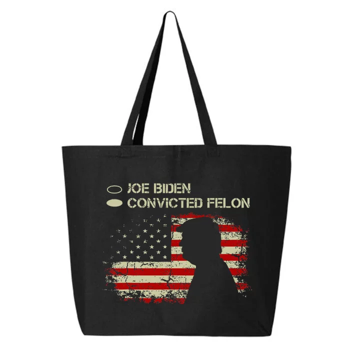 Joe Biden Vs Convicted Felon Funny Ballot Paper Voting Humor 25L Jumbo Tote