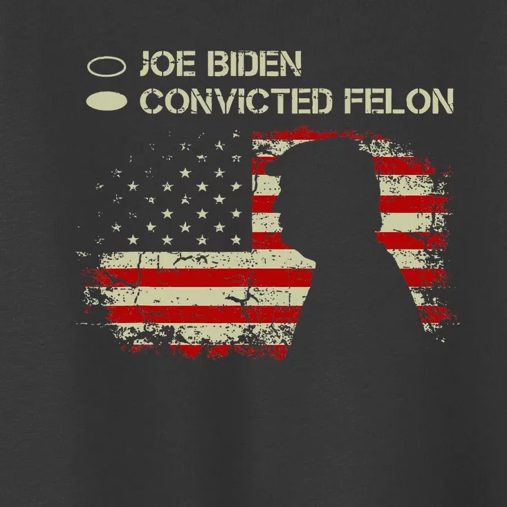 Joe Biden Vs Convicted Felon Funny Ballot Paper Voting Humor Toddler T-Shirt