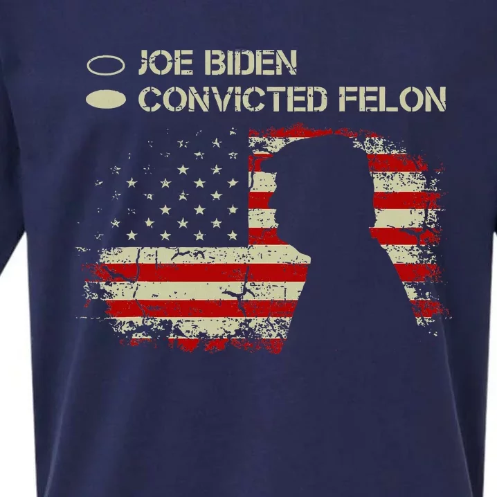 Joe Biden Vs Convicted Felon Funny Ballot Paper Voting Humor Sueded Cloud Jersey T-Shirt