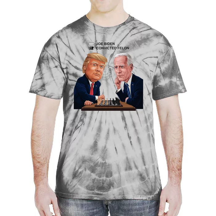 Joe Biden Vs Convicted Felon Funny Ballot Paper Voting Humor Tie-Dye T-Shirt