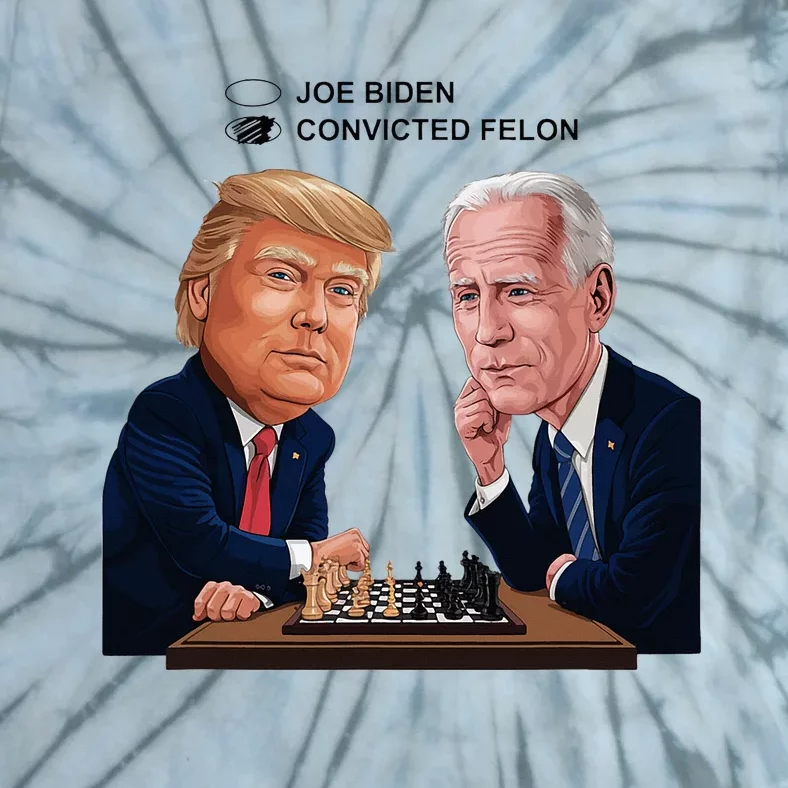 Joe Biden Vs Convicted Felon Funny Ballot Paper Voting Humor Tie-Dye T-Shirt