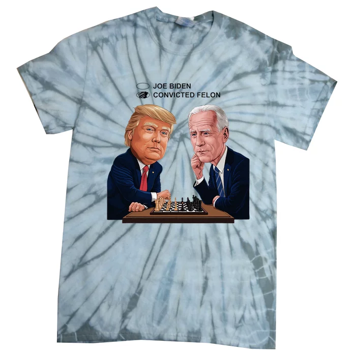 Joe Biden Vs Convicted Felon Funny Ballot Paper Voting Humor Tie-Dye T-Shirt