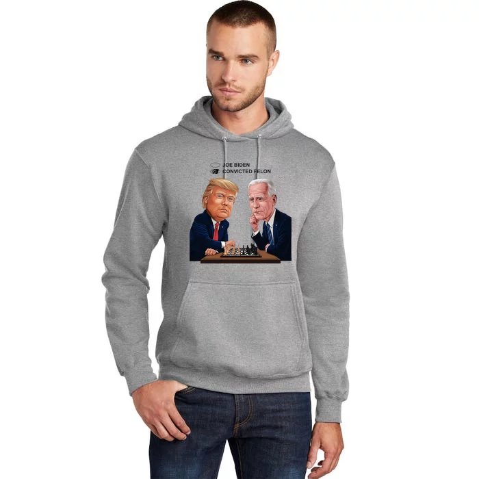 Joe Biden Vs Convicted Felon Funny Ballot Paper Voting Humor Tall Hoodie