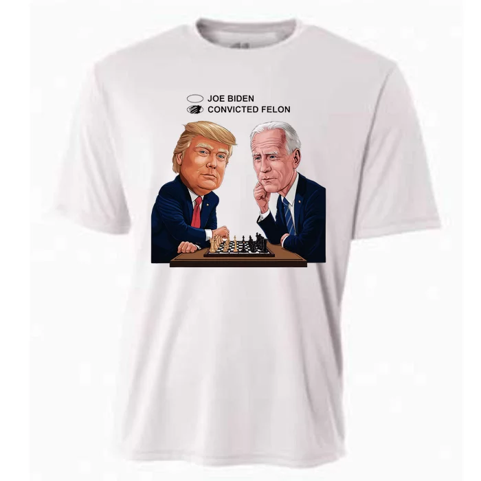 Joe Biden Vs Convicted Felon Funny Ballot Paper Voting Humor Cooling Performance Crew T-Shirt