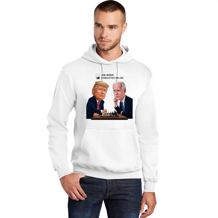 Joe Biden Vs Convicted Felon Funny Ballot Paper Voting Humor Hoodie