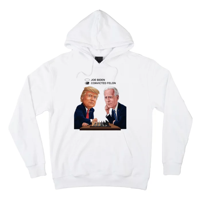 Joe Biden Vs Convicted Felon Funny Ballot Paper Voting Humor Hoodie