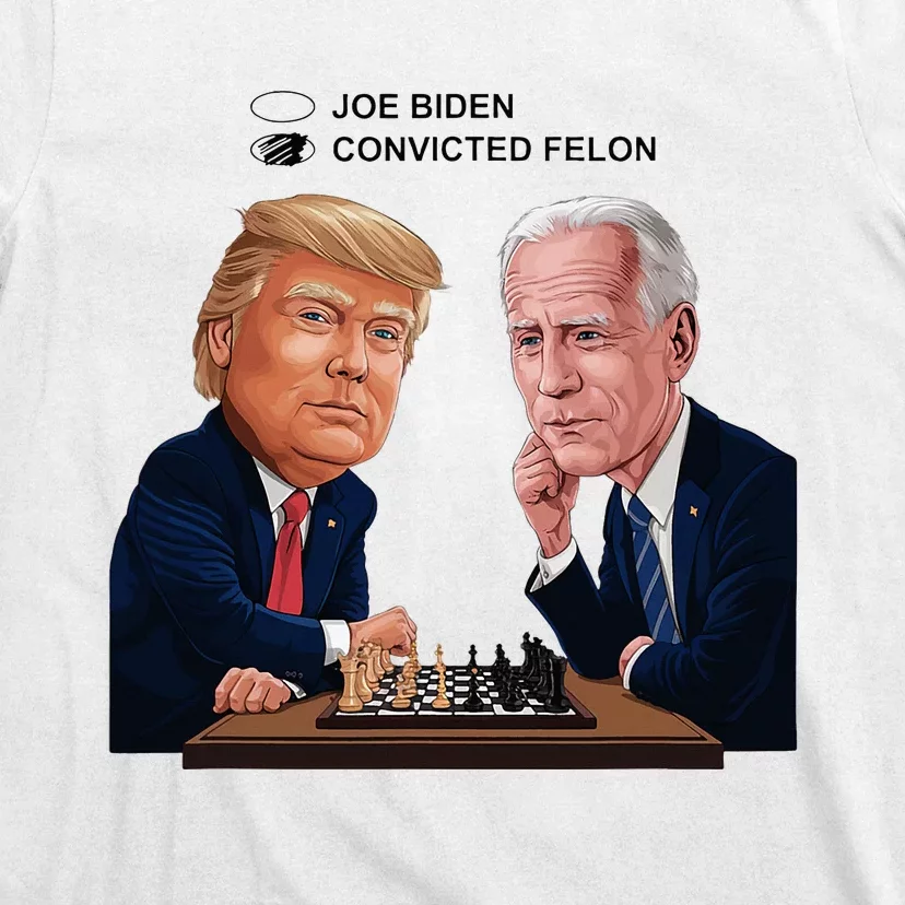 Joe Biden Vs Convicted Felon Funny Ballot Paper Voting Humor T-Shirt