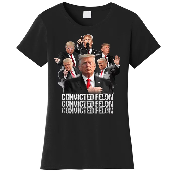 Joe Biden Vs Convicted Felon Funny Ballot Paper Voting Women's T-Shirt