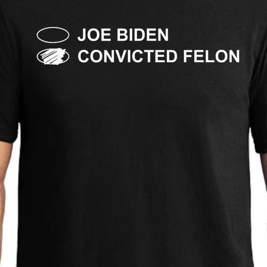 Joe Biden Vs Convicted Felon Funny Ballot Paper Voting Humor Pajama Set