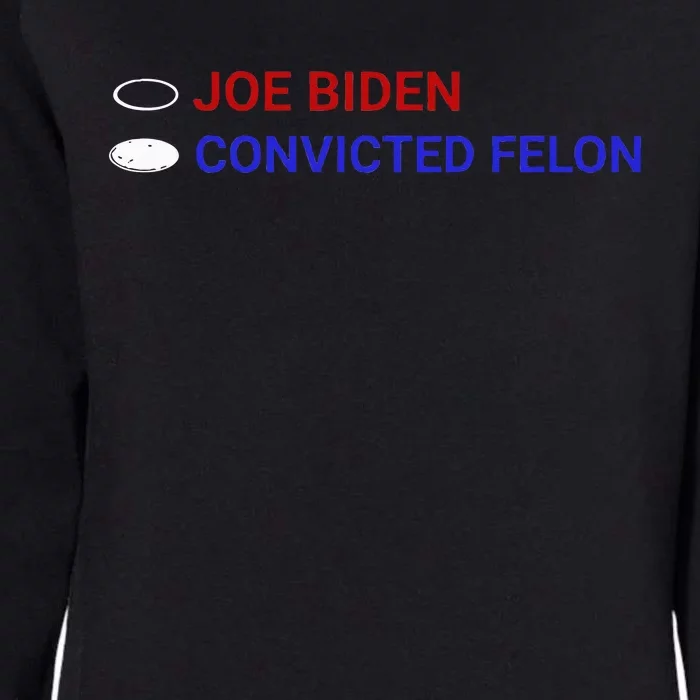 Joe Biden Vs Convicted Felon Ballot Paper Voting For Trump Womens California Wash Sweatshirt