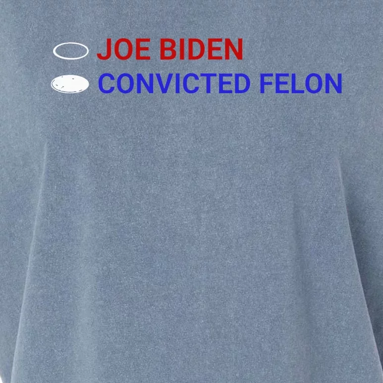 Joe Biden Vs Convicted Felon Ballot Paper Voting For Trump Garment-Dyed Women's Muscle Tee