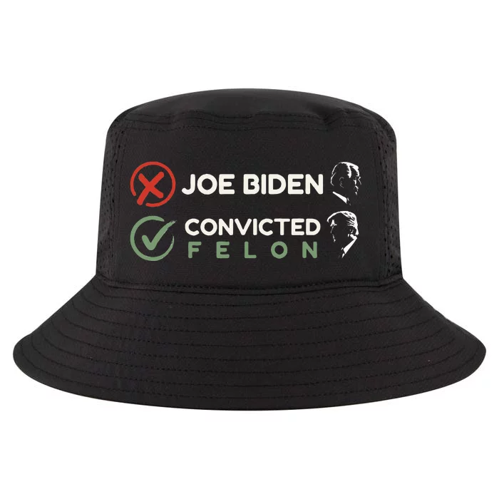 Joe Biden Vs Convicted Felon Trump Ballot Paper Voting 2024 Cool Comfort Performance Bucket Hat