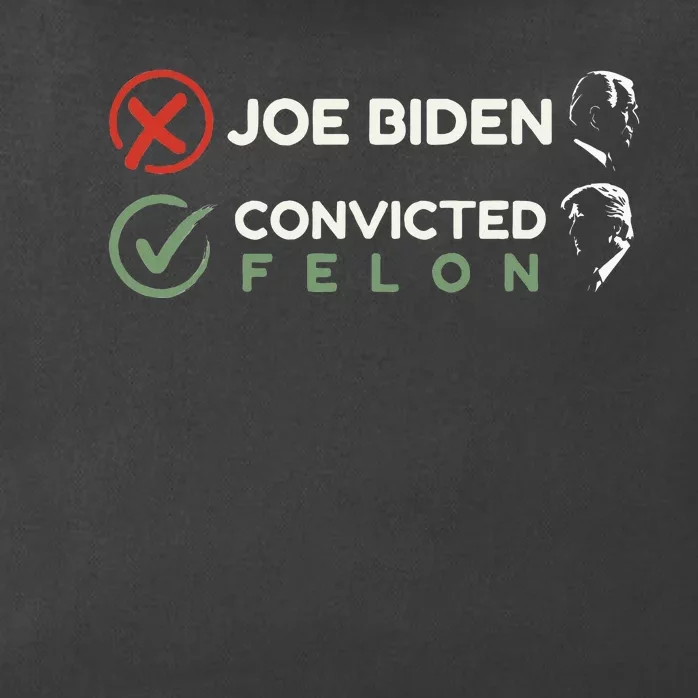 Joe Biden Vs Convicted Felon Trump Ballot Paper Voting 2024 Zip Tote Bag