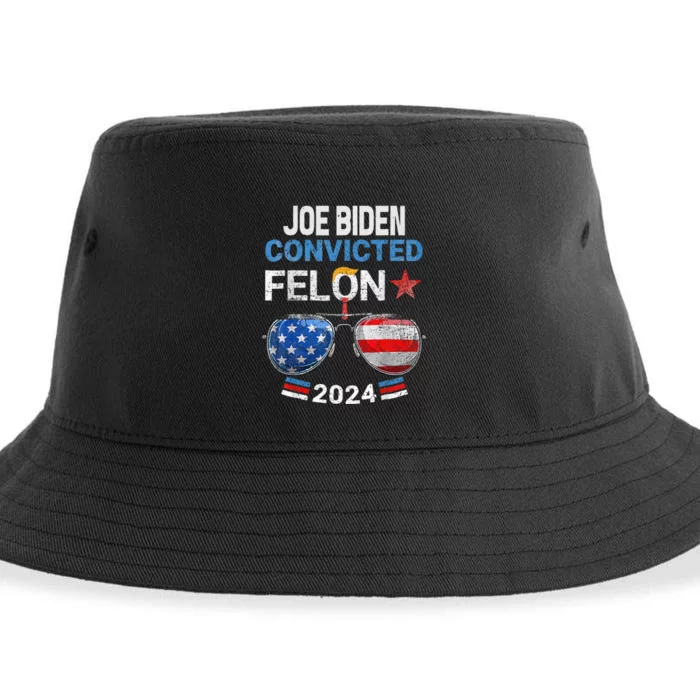 Joe Biden Vs Convicted Felon Sustainable Bucket Hat