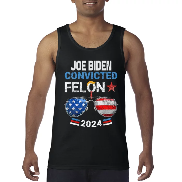 Joe Biden Vs Convicted Felon Tank Top