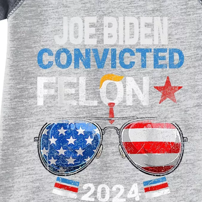 Joe Biden Vs Convicted Felon Infant Baby Jersey Bodysuit