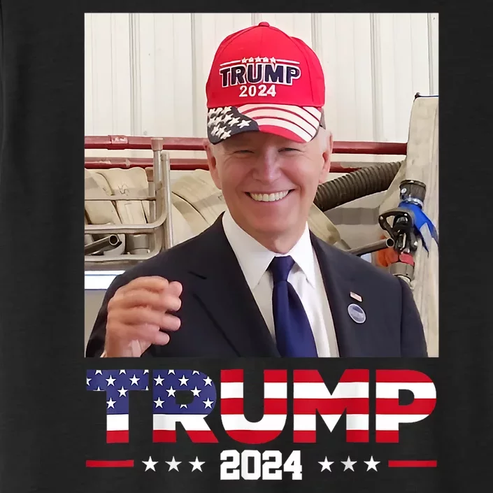 Joe Biden Wearing A Trump Hat ChromaSoft Performance T-Shirt