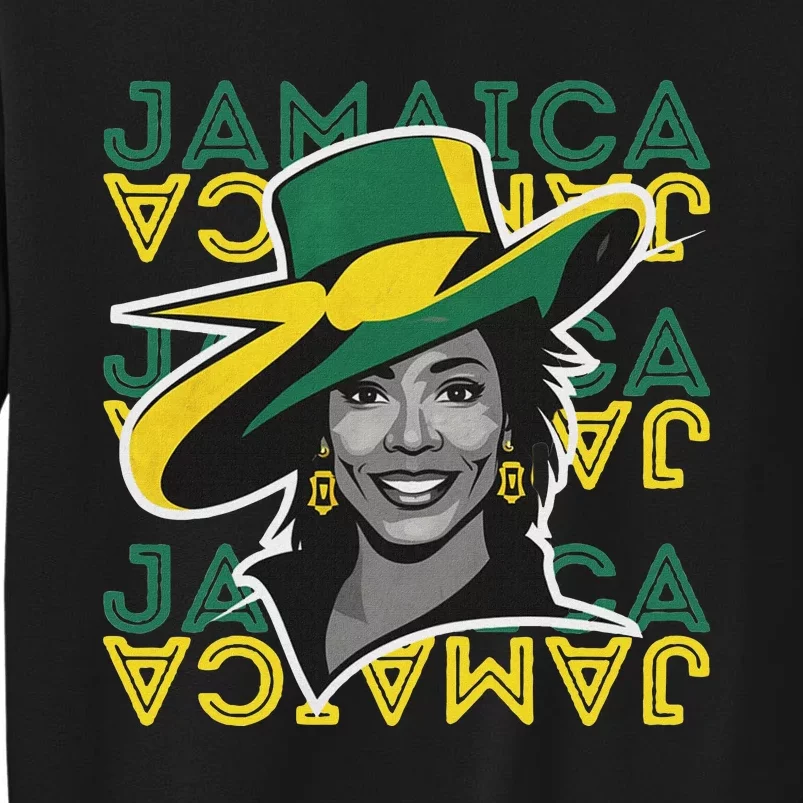 Jamaican Black Woman Girl Happy Independence Day Jamaica Sweatshirt